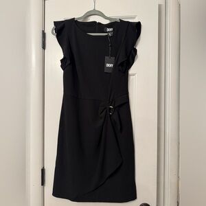 DKNY Classic Black Midi Dress - NWT